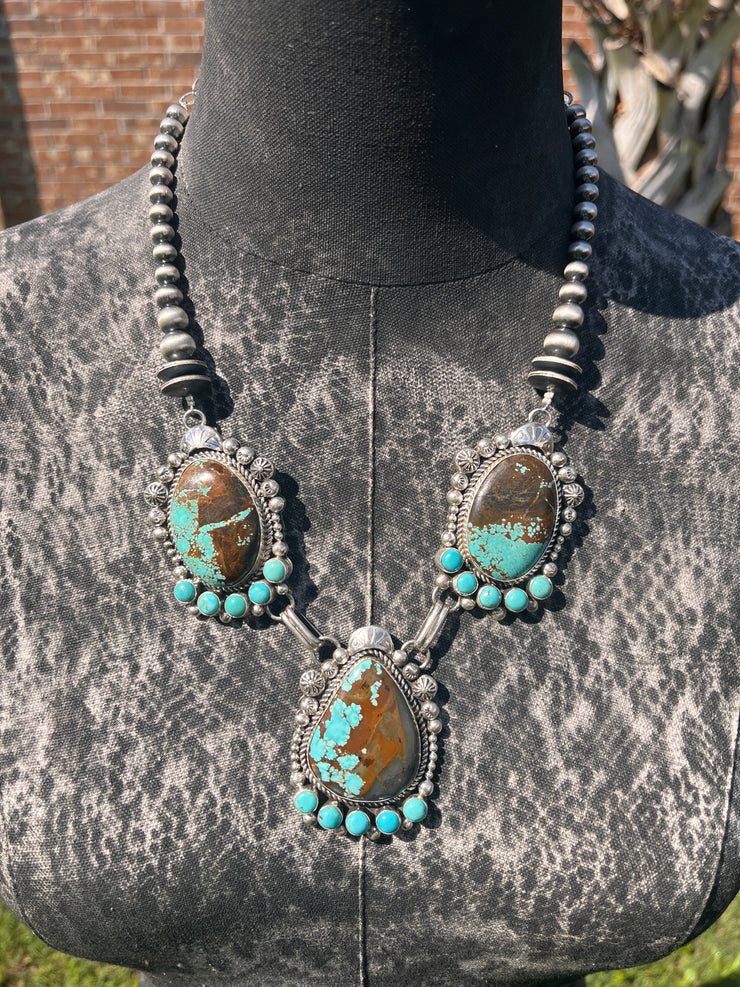 #8 Turquoise Pearl Necklace