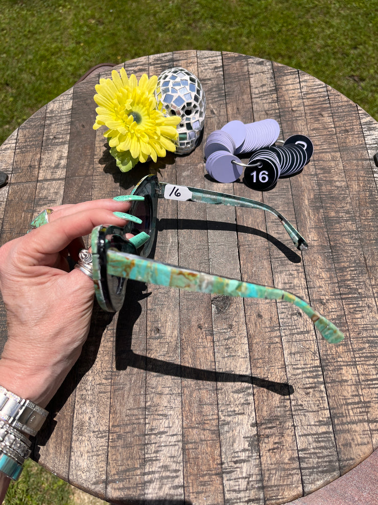 Handmade Kingman Inlay Sunglasses #16
