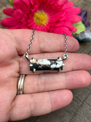 Waterproof White Buffalo Remix Bar Necklace #13