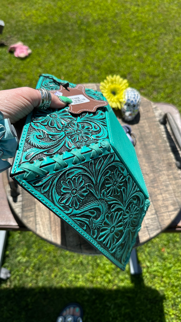 Turquoise Tooled Tray