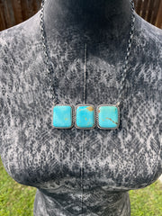 3 Stone Square Necklace #1-9