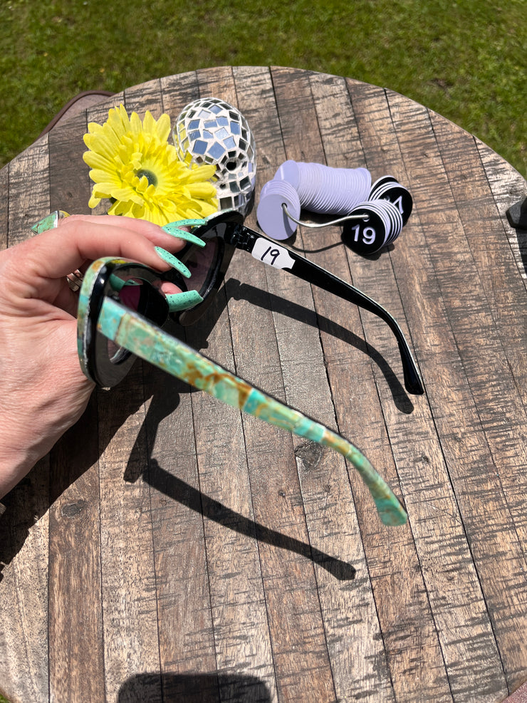 Handmade Kingman Inlay Sunglasses #19