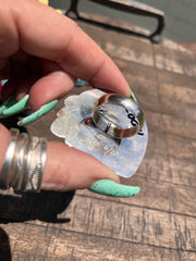 Bear Inlay Ring Sz 9 3/4