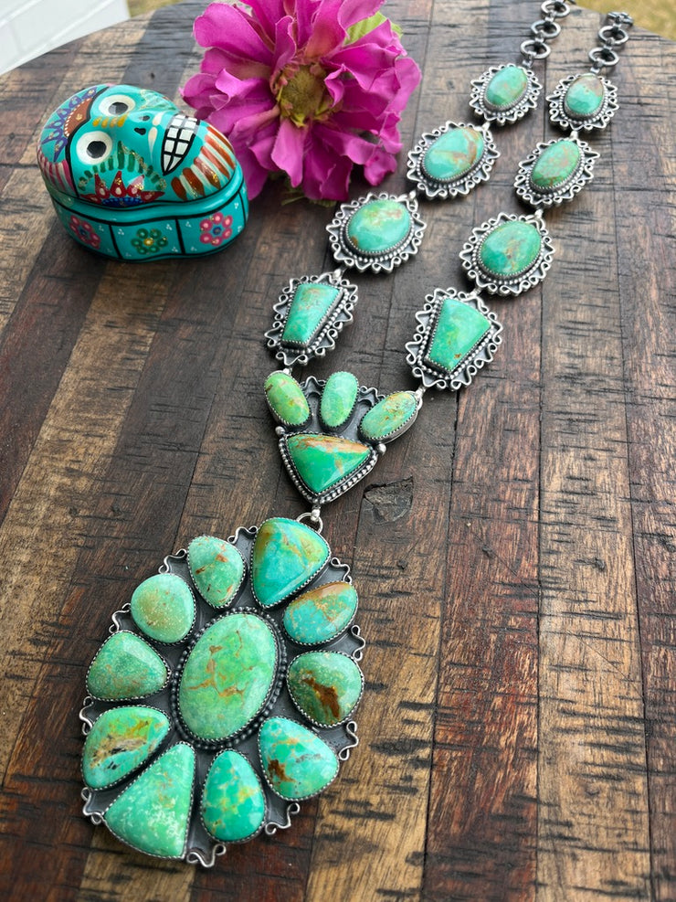 Kingman Turquoise Cluster Lariat