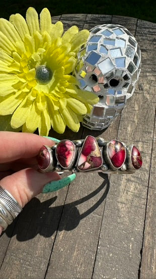 5 Stone Dahlia Rose Kingman Cuffs 1-5