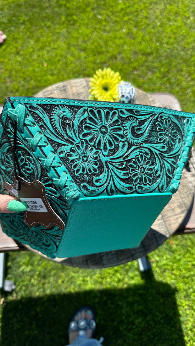 Turquoise Tooled Tray
