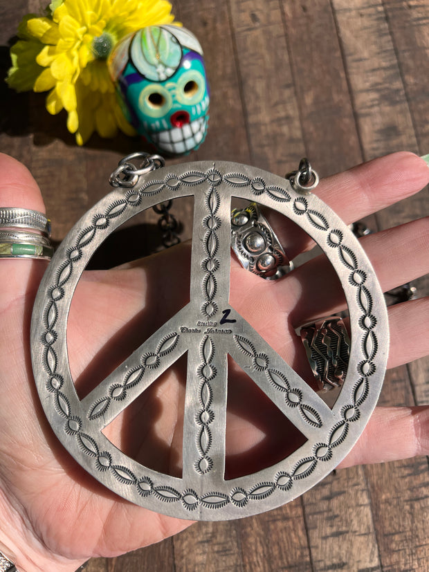 The HCC Mixed Mines Peace Sign Necklace 2