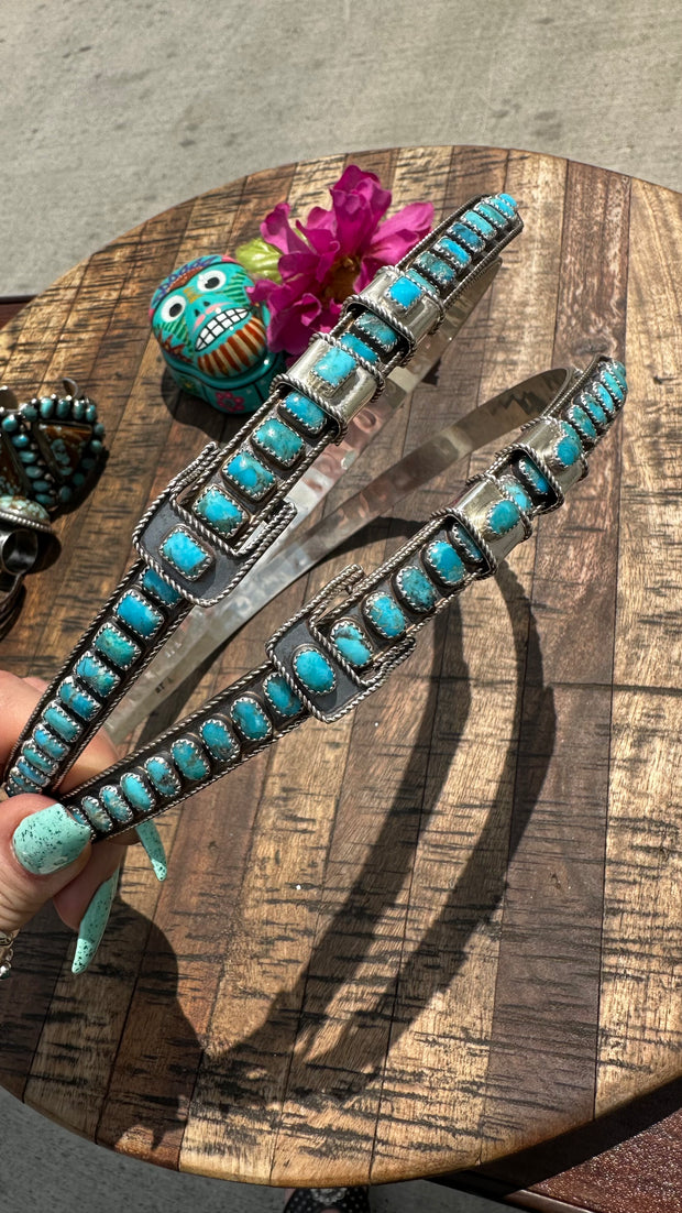 Sterling Silver and Kingman Hat Band