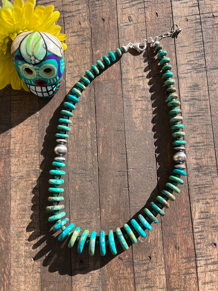 Kingman Disc Bead Necklace