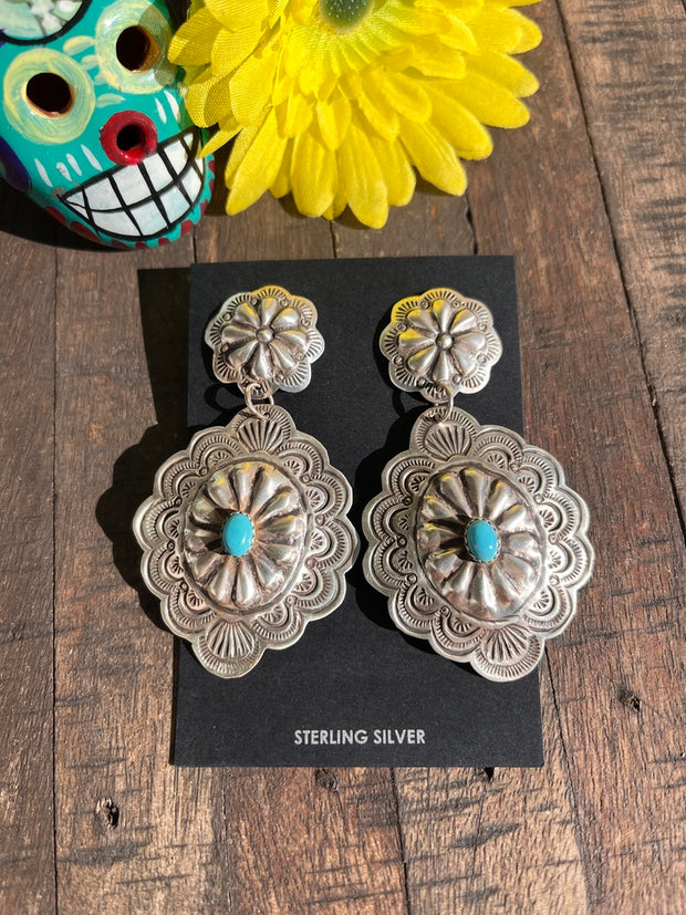 Kingman Concho Earrings- A