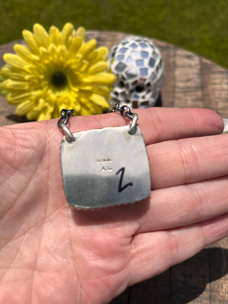 Square Cotton Candy Kingman Necklaces