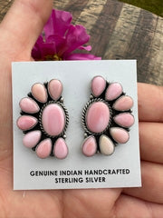 "Cotton Candy" Half Cluster Earrings
