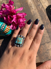 Single Stone Kingman Turquoise Ring Size 9.5 #5