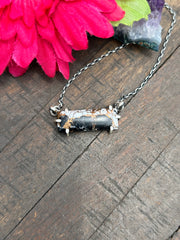 Waterproof White Buffalo Remix Bar Necklace #9