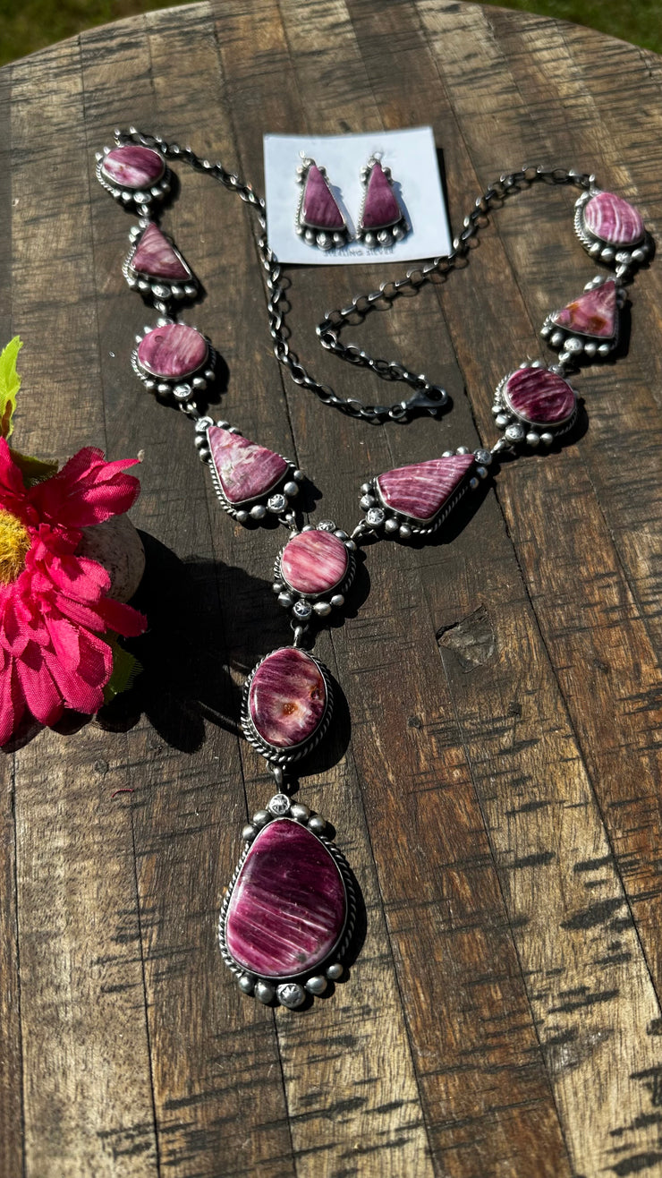 Purple Spiny Lariat Set