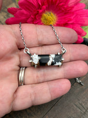 Waterproof White Buffalo Remix Bar Necklace #14