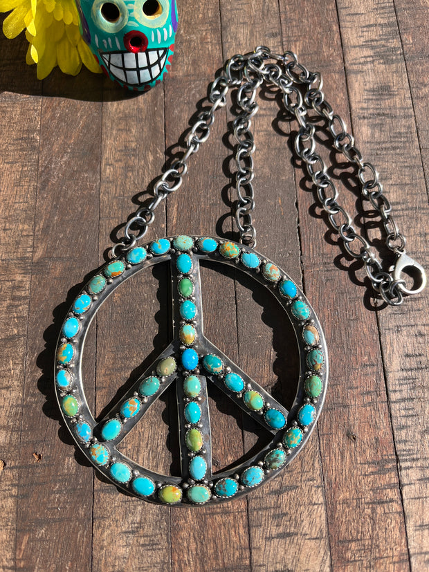 The HCC Kingman Peace Sign Necklace E