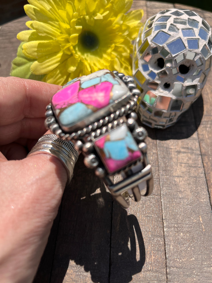 3 Stone Cotton Candy Kingman Cuff A-D