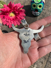 Longhorn Stamped Pendant #1