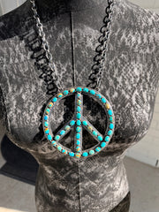 The HCC Kingman Peace Sign Necklace E