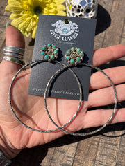 Green Kingman Cluster Hoop