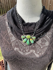 Green Kingman Half Cluster Necklace #2