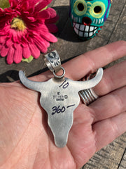 Longhorn Stamped Pendant #10