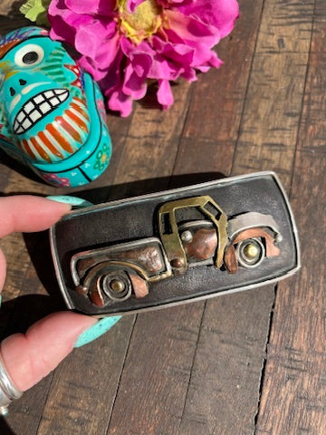 Mixed Metals Truck Belt Buckle