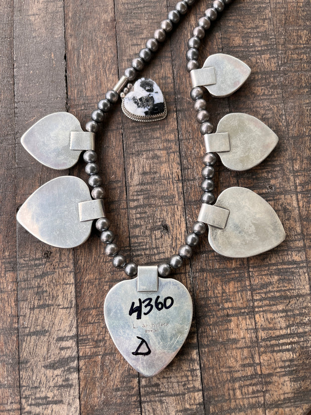 White Buffalo Heart Necklace