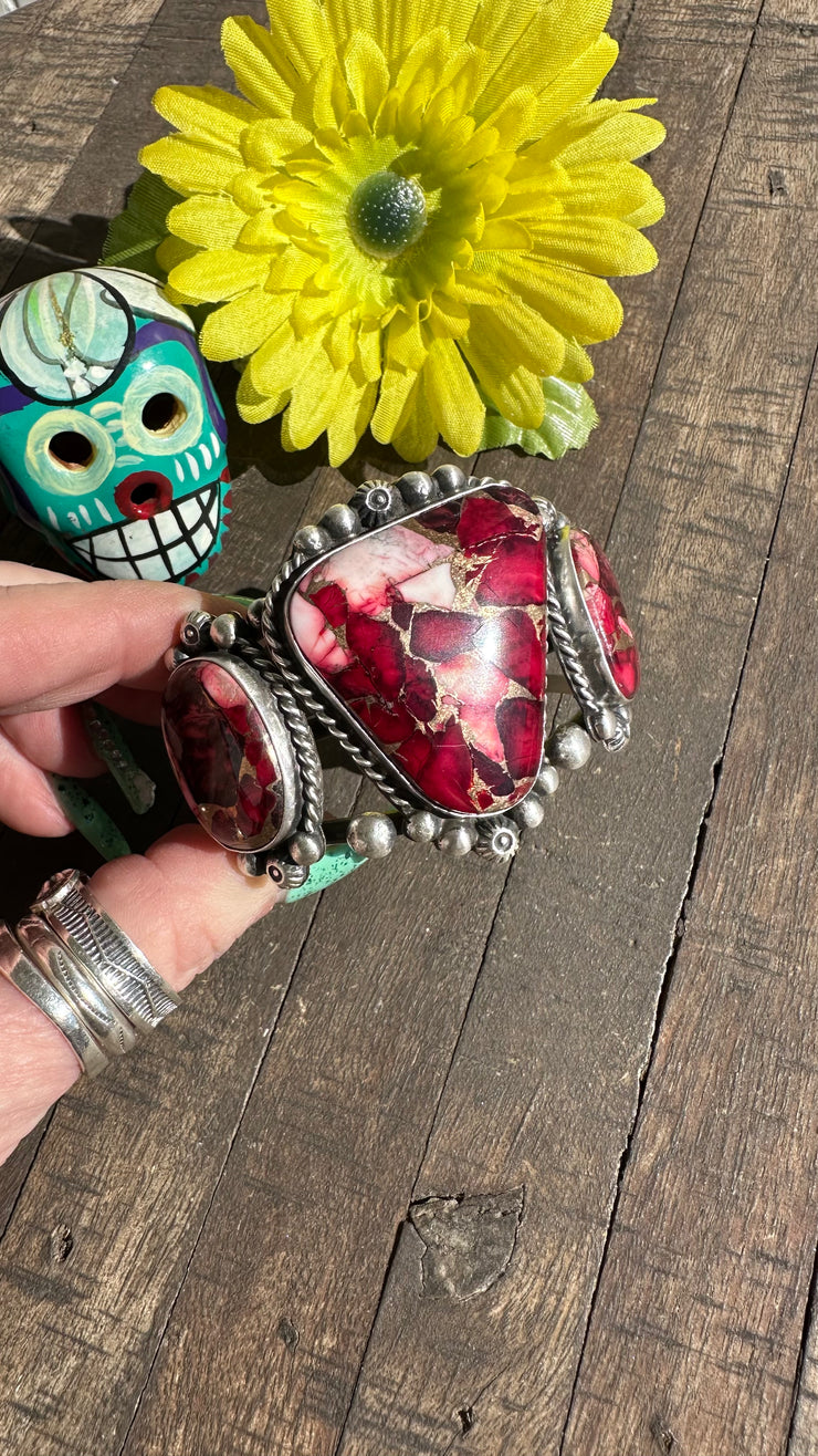 Dahlia Rose 3 Stone Cuff