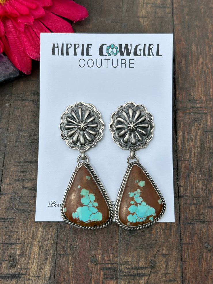 #8 Turquoise Concho Studs