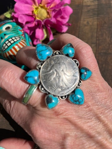 Coin Ring Sz 8.5
