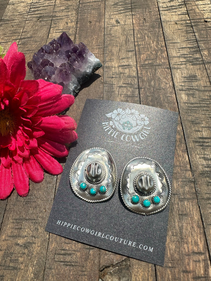 Cowboy Hat Stud Earrings