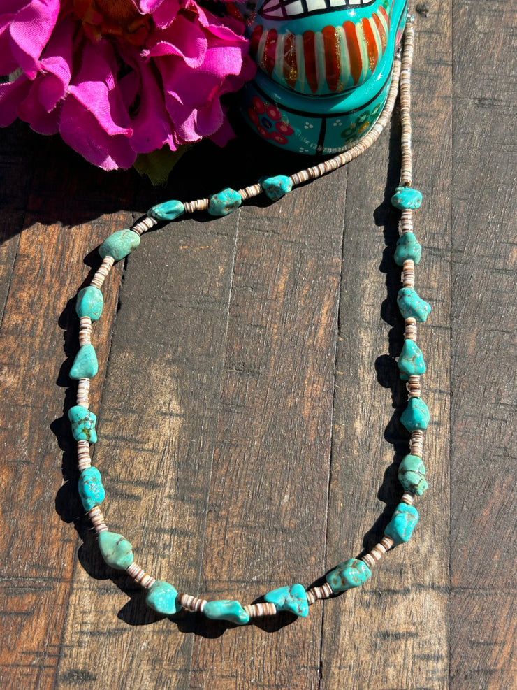 Carico Lake Turquoise and Heishi Strand