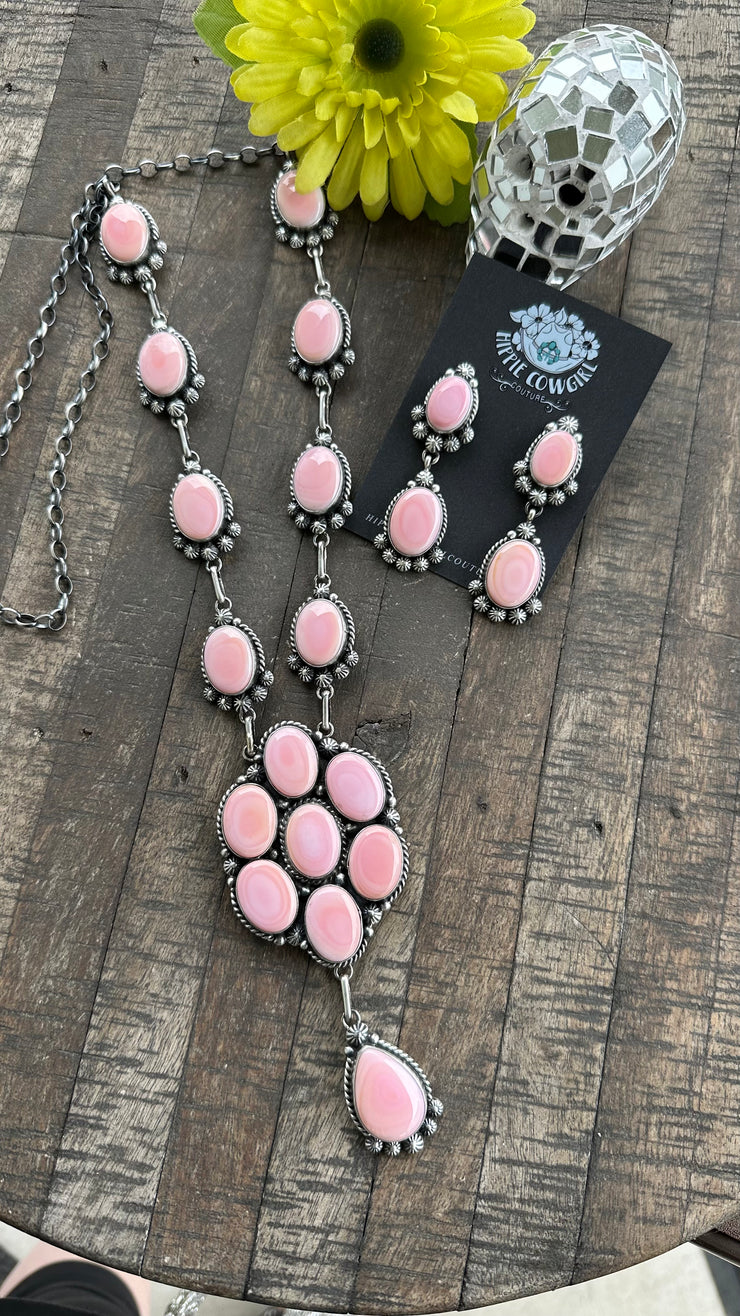 Cotton Candy Lariat Necklace Set
