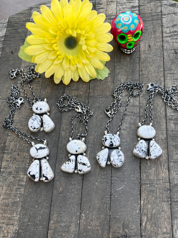 3 stone White Buffalo Necklaces #1-5