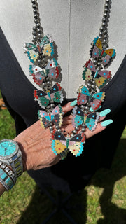 Inlay Butterfly Necklace Set