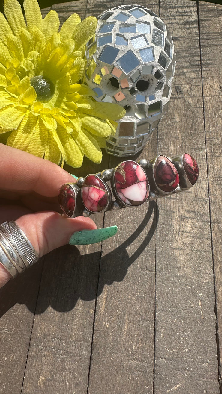 5 Stone Dahlia Rose Kingman Cuffs 1-5