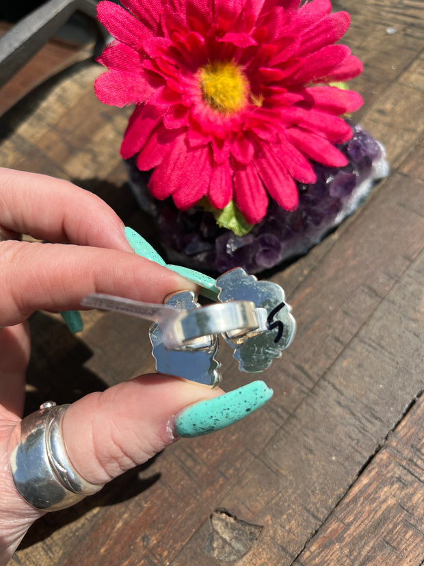 Adjustable "Cotton Candy" and Kingman Cluster Ring #5