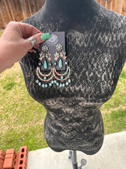 Sterling and Turquoise Filigree "Wedding" Earrings