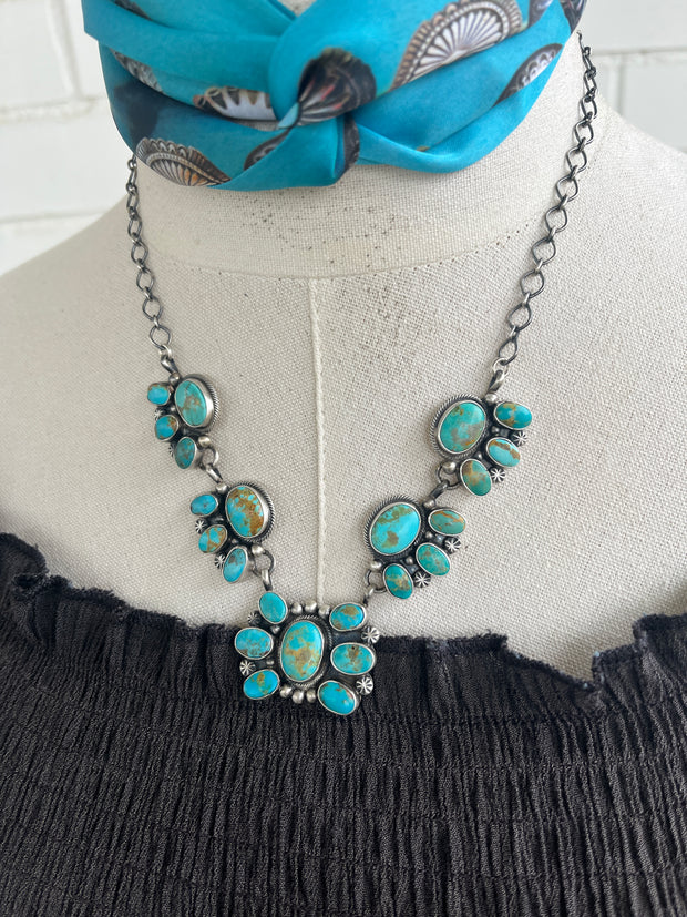 5 Stone Half Cluster Necklace #2