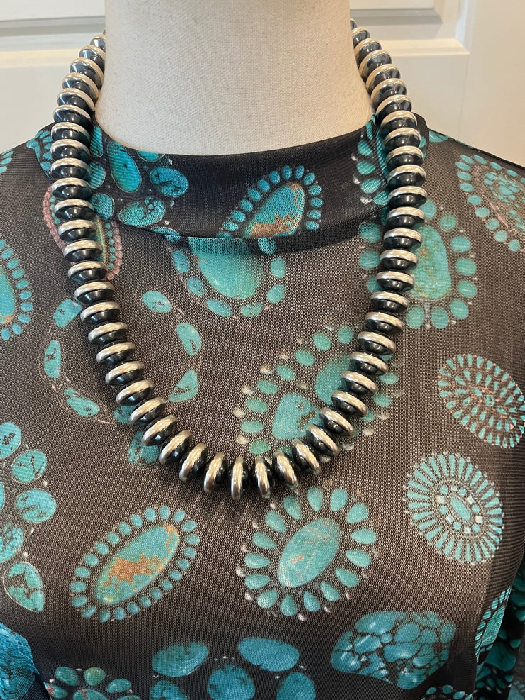 16mm 24" Rondelle "Navajo Style" Pearls