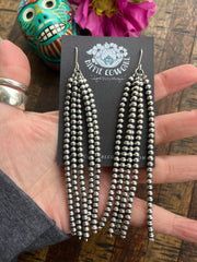 4mm Pearl Tassel Earrings