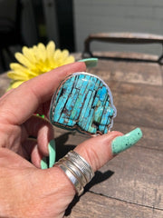 Bear Inlay Ring Sz 9 3/4