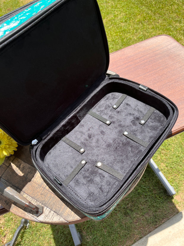 Turquoise Acid Wash Jewelry Case