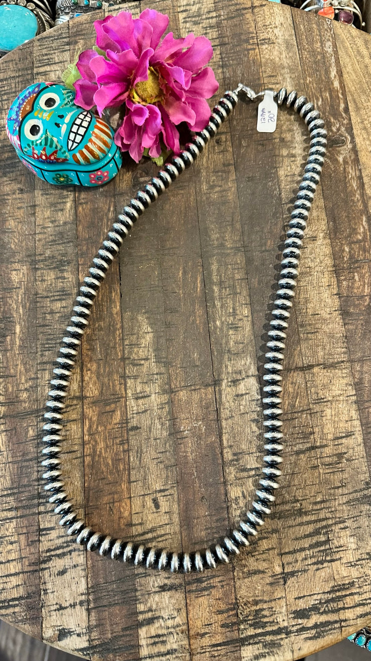 12mm 30" Rondelle "Navajo Style" Pearls