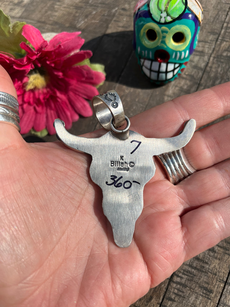 Longhorn Stamped Pendant #7