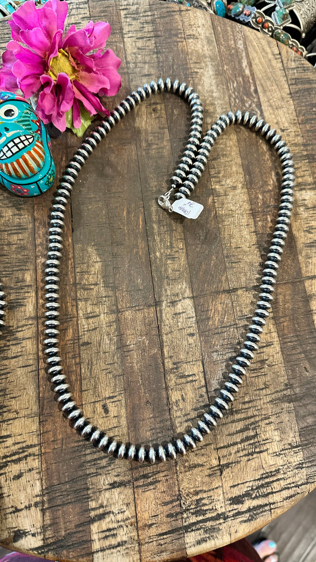 10mm 36" Rondelle "Navajo Style" Pearls