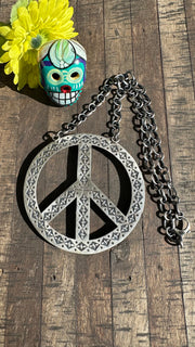 The HCC Mixed Mines Peace Sign Necklace 6