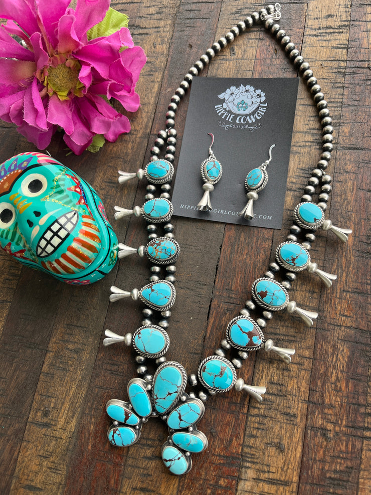 Turquoise Squash Blossom Set